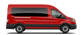 2026 Ford Transit® Passenger Van XL model shown in Race Red
